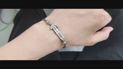 Custom Zulfiqar Sword Bracelet in 925 Sterling Silver – Personalize your custom Engraving | Hilyat Jewelry
